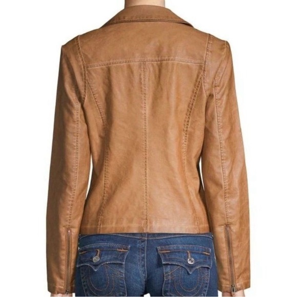 Max Studio Faux Leather Jacket Size Medium - Picture 9 of 9